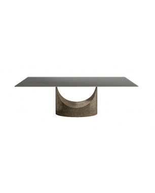 Lago U Glass Rectangular Table
