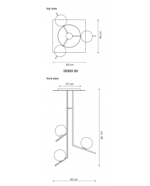 Lampada Riflessi Dodo S-S3 -50 x 50 x H 90 cm