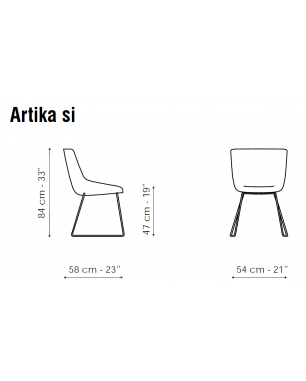 Bonaldo Sedia Artika-Rosso 332