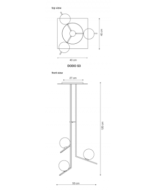Lampada Riflessi Dodo S-S3 -50 x 50 x H 120 cm