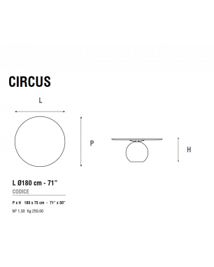 Bonaldo Circus Tavolo-Ø 180 x H 75 cm