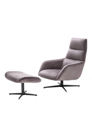 Sedia girevole e pouf Eichholtz Nautilus