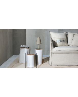Tavolino Gervasoni Log S/M/L - Log S / L18/22 x H32 Bianco