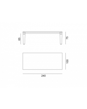 Gervason Sedia Tavolo-Sedia 33 - 240 x 100 x 75