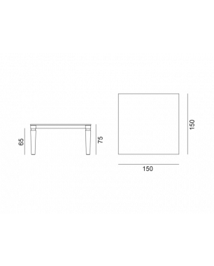 Gervason Sedia Tavolo-Sedia 31 - 150 x 150 x 75