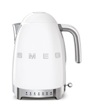 Bollitore a temperatura variabile Smeg Logo 3D KLF04 - WHEU Bianco