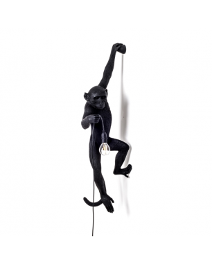 Lampada da parete a sospensione nera Monkey di Seletti