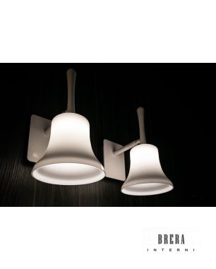 Contardi Belle Lampada da parete - Belle Mini Lampada da parete L15 W26 H28 CM, Bianco lucido (Bianco Lucido)