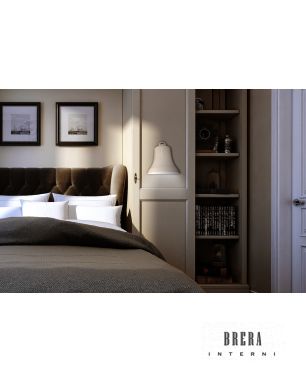 Contardi Belle Lampada da parete - Lampada da parete Belle L30 W15 H32 CM, Bianco lucido (Bianco Lucido)