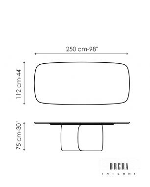 Tavolo Bonaldo Mellow-280 x 110 x H 75 cm