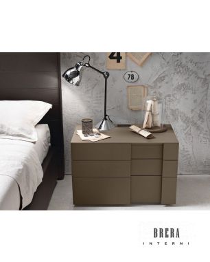 Mobili per la camera da letto Presotto Inside - Comodino L56 x P43,6 x H50,7 Beige Argilla