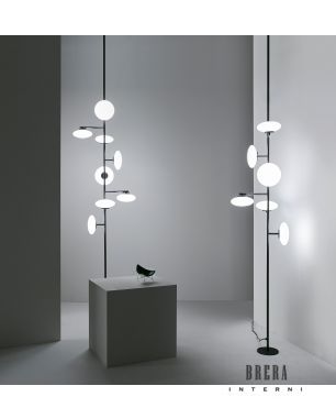 Lampada da Terra - Soffitto Penta Light Mamì - Nichel Nero