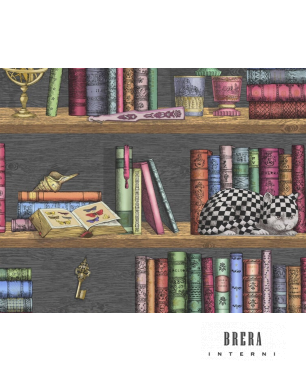 Carta da Parati Fornasetti Libreria 