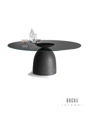 Lago Janeiro Fumè Glass Table