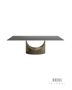 Lago U Glass Rectangular Table