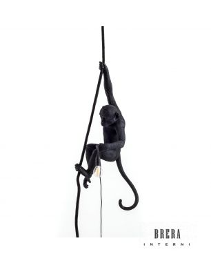 Seletti Monkey Black Rope Wall Lamp 