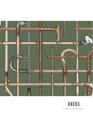 Fornasetti Bastoni Wallpaper 