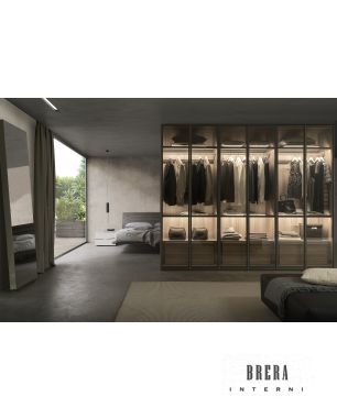 Presotto Framed Glass Door Wardrobe