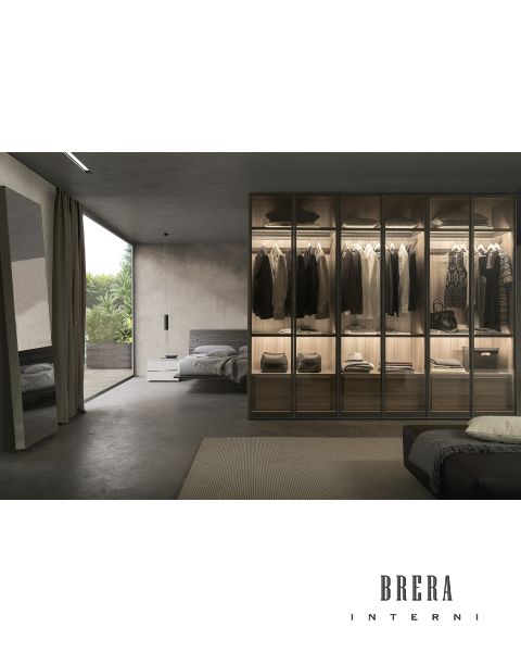 Presotto Framed Glass Door Wardrobe