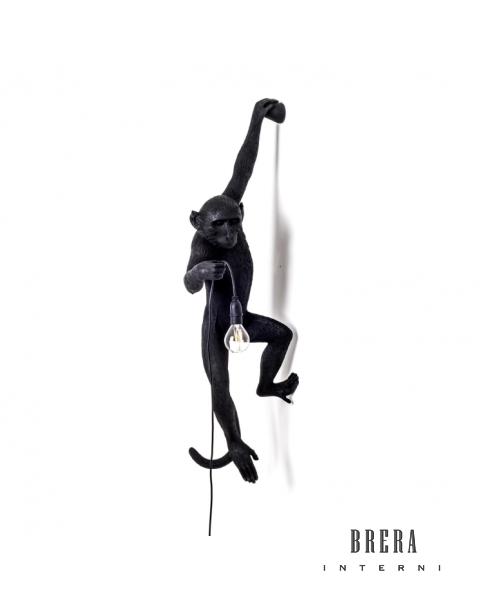 Seletti Monkey Black Hanging Wall Lamp 