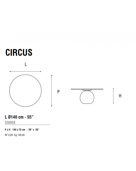 Bonaldo Circus Tavolo-Ø 140 x H 75 cm