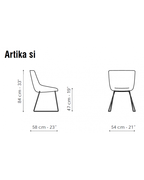 Bonaldo Sedia Artika-Rosso 332