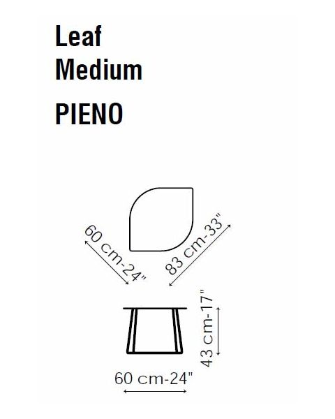 Tavolino Bonaldo Kadou - 60 x 43 x H 83 cm