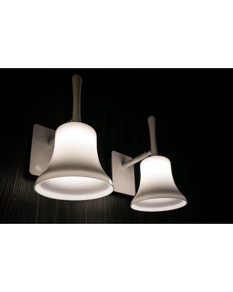 Contardi Belle Lampada da parete - Belle Mini Lampada da parete L15 W26 H28 CM, Bianco lucido (Bianco Lucido)