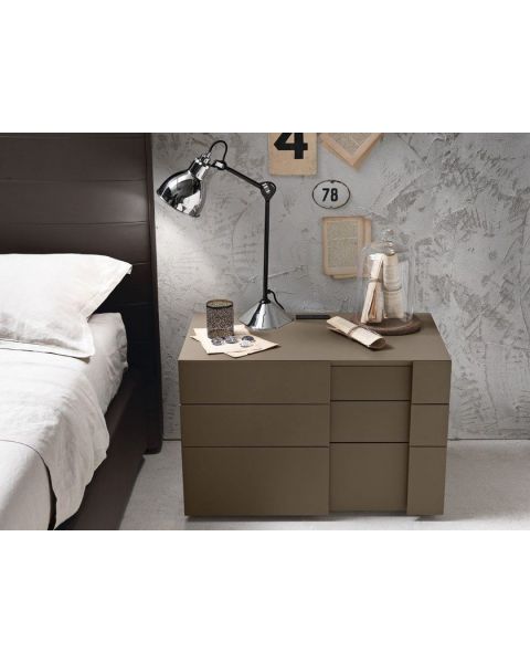 Mobili per la camera da letto Presotto Inside - Comodino L56 x P43,6 x H50,7 Beige Argilla