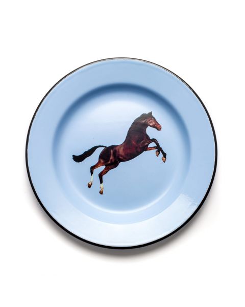 Enamel Plate Seletti Horse