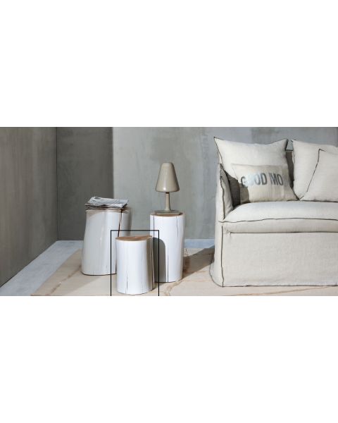 Tavolino Gervasoni Log S/M/L - Log S / L18/22 x H32 Bianco