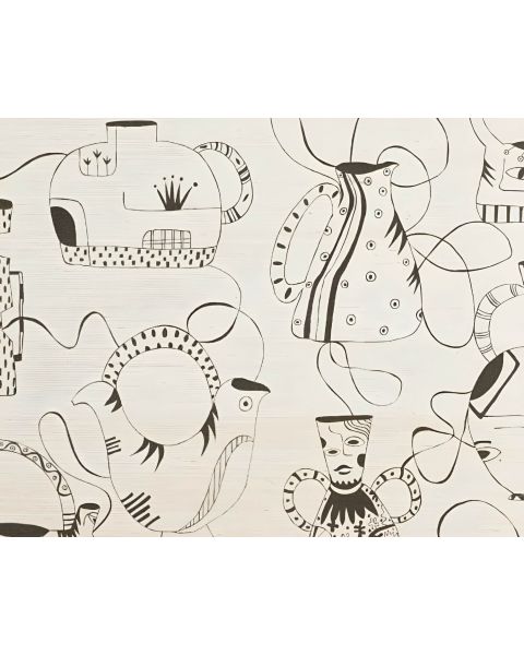 Carta da Parati Pierre Frey Vases Masques