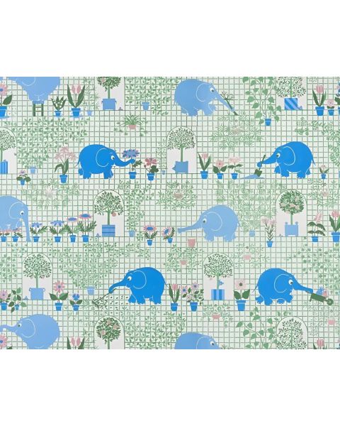 Pierre Frey Les elephants jardiniers Wallpaper