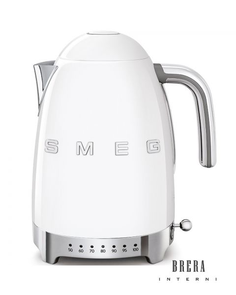 Bollitore a temperatura variabile Smeg Logo 3D KLF04 - WHEU Bianco