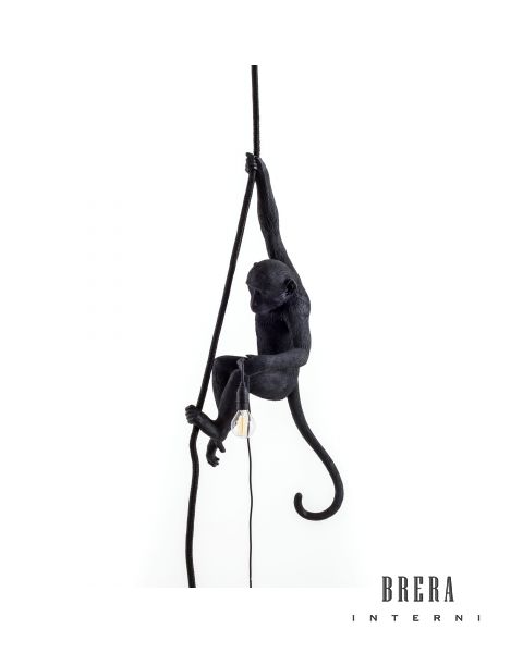 Lampada da parete Seletti Monkey Black Rope