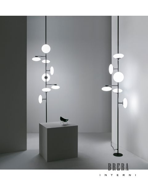 Lampada da Terra - Soffitto Penta Light Mamì - Nichel Nero