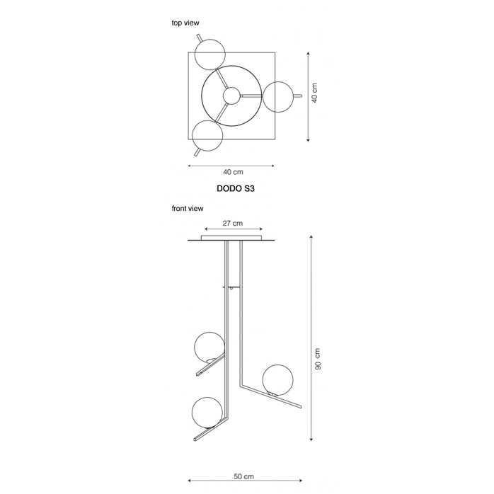 Lampada Riflessi Dodo S-S3 -50 x 50 x H 90 cm
