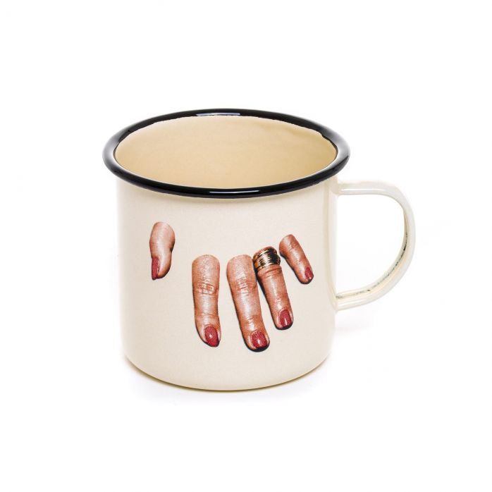 Tazza smaltata Seletti Fingers