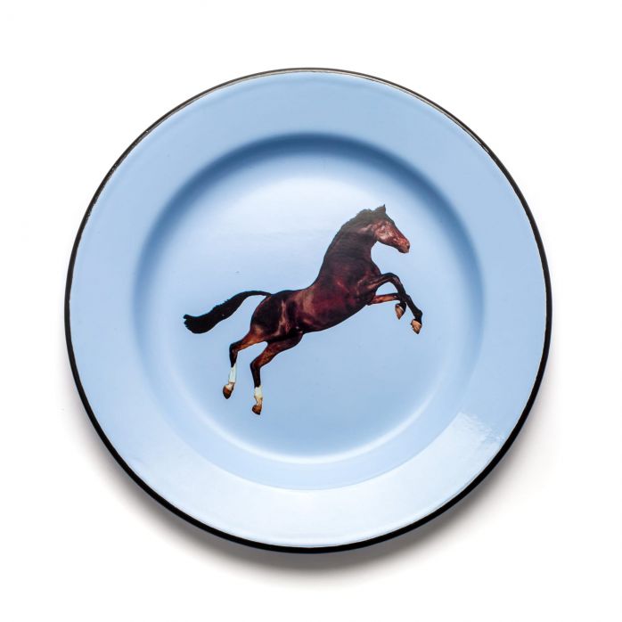 Enamel Plate Seletti Horse