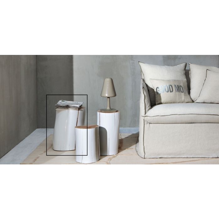Tavolino Gervasoni Log S/M/L - Log L / L28/32 x H42 Bianco