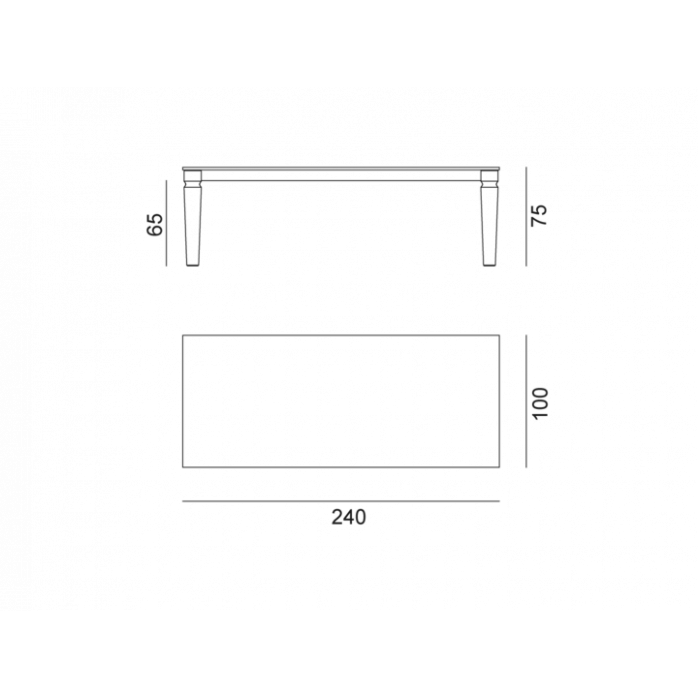 Gervason Sedia Tavolo-Sedia 33 - 240 x 100 x 75