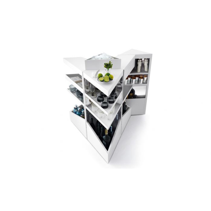 Bar da Cocktail a Forma Variabile con Rotelle Opinion Ciatti Q.bist