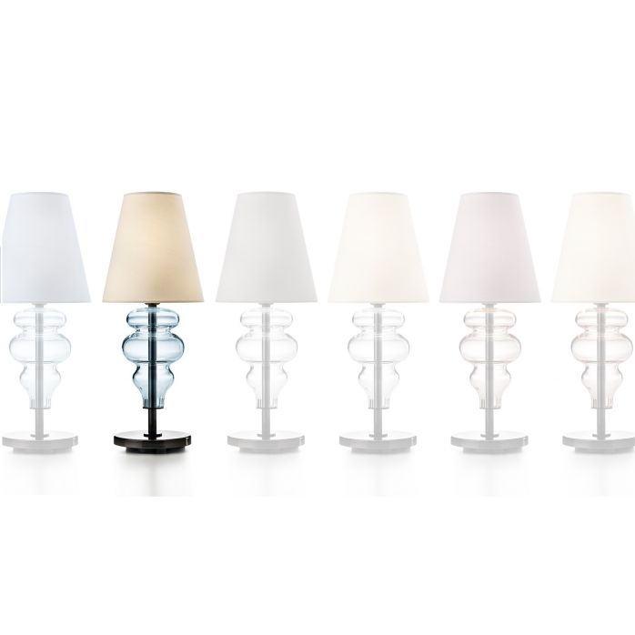 Barovier & Toso Ran Lampada da tavolo - BB Bianco - Bianco, AQ Acquamarina - Acquamare
