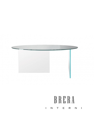 Lago Air Round Glass Table Glass Frame