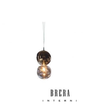 Cattelan Italia Ceiling Lamp Apollo With Fumè Glass