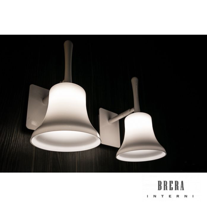 Contardi Belle Lampada da parete - Belle Mini Lampada da parete L15 W26 H28 CM, Bianco lucido (Bianco Lucido)