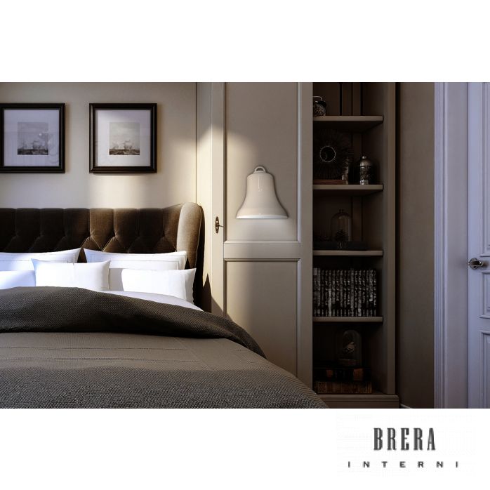 Contardi Belle Lampada da parete - Lampada da parete Belle L30 W15 H32 CM, Bianco lucido (Bianco Lucido)