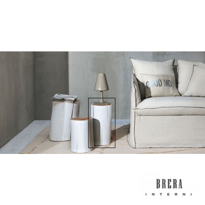 Tavolino Gervasoni Log S/M/L - Log M / L18/22 x H42 Bianco