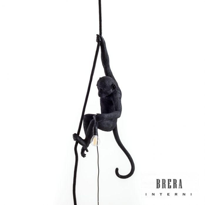 Lampada da parete Seletti Monkey Black Rope