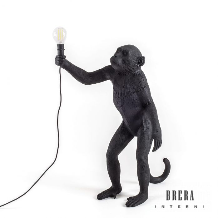 Lampada da tavolo Seletti Monkey Black Standing
